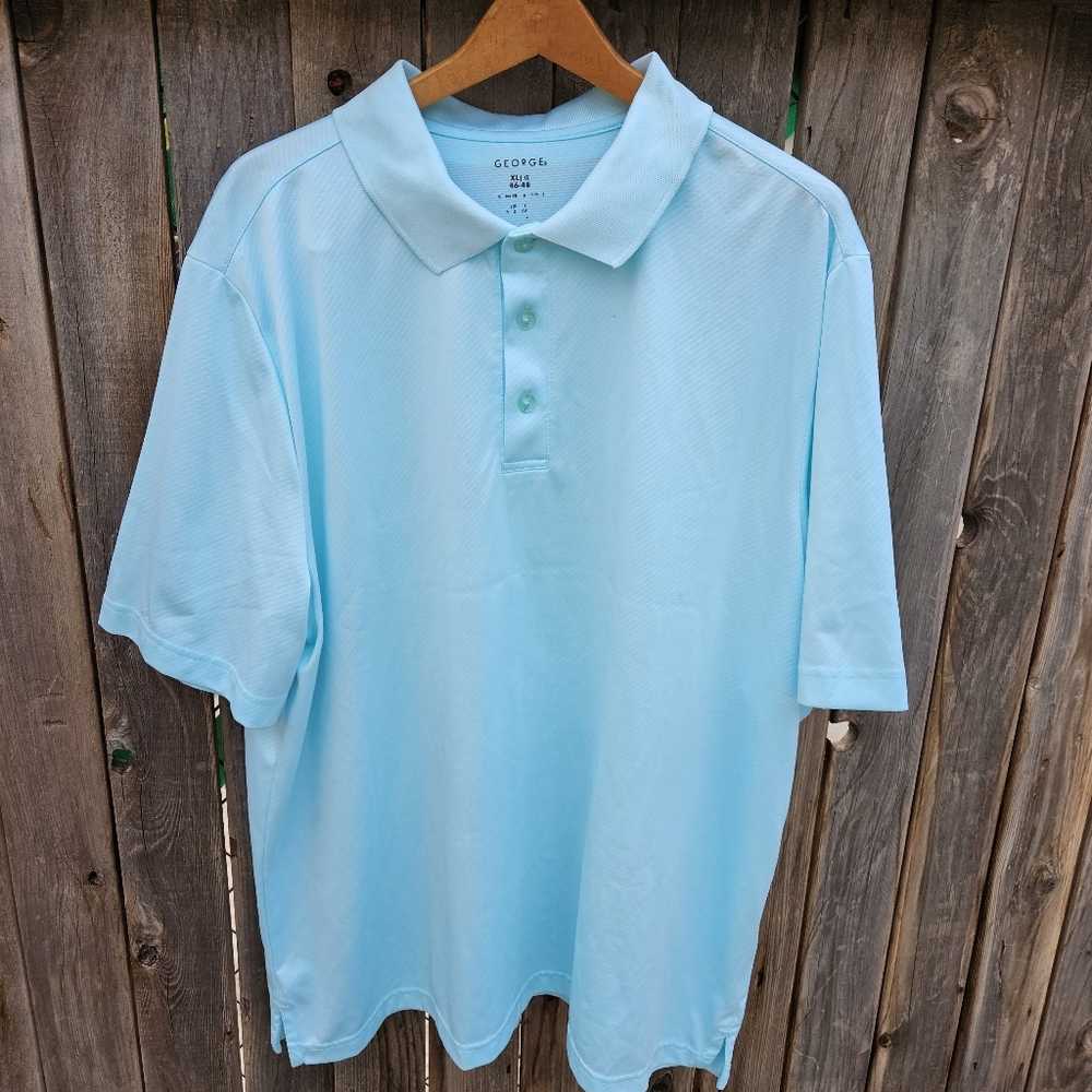 George Sky Blue Men's Polo Shirt Size XL - Picture 3 of 16